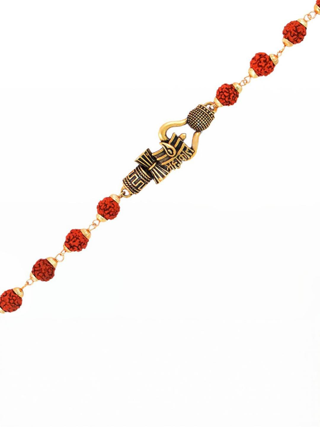 Fashion Frill Adjustable Mahakaal Rudraksh Rudraksha Bracelet For Men Brother