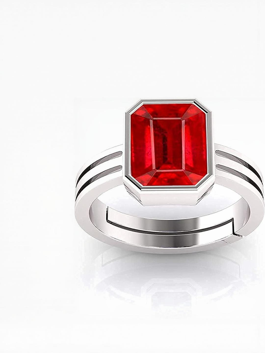 Sidharth Gems 5.25 Ratti 4.45 KT Ruby Gemstone Ring