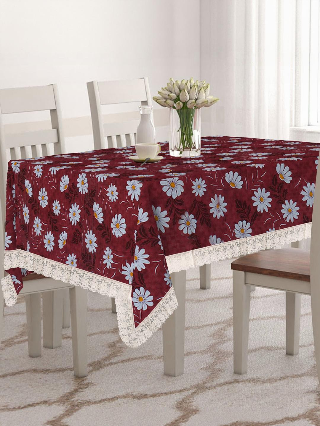Wings Star Maroon Plastic Table Covers