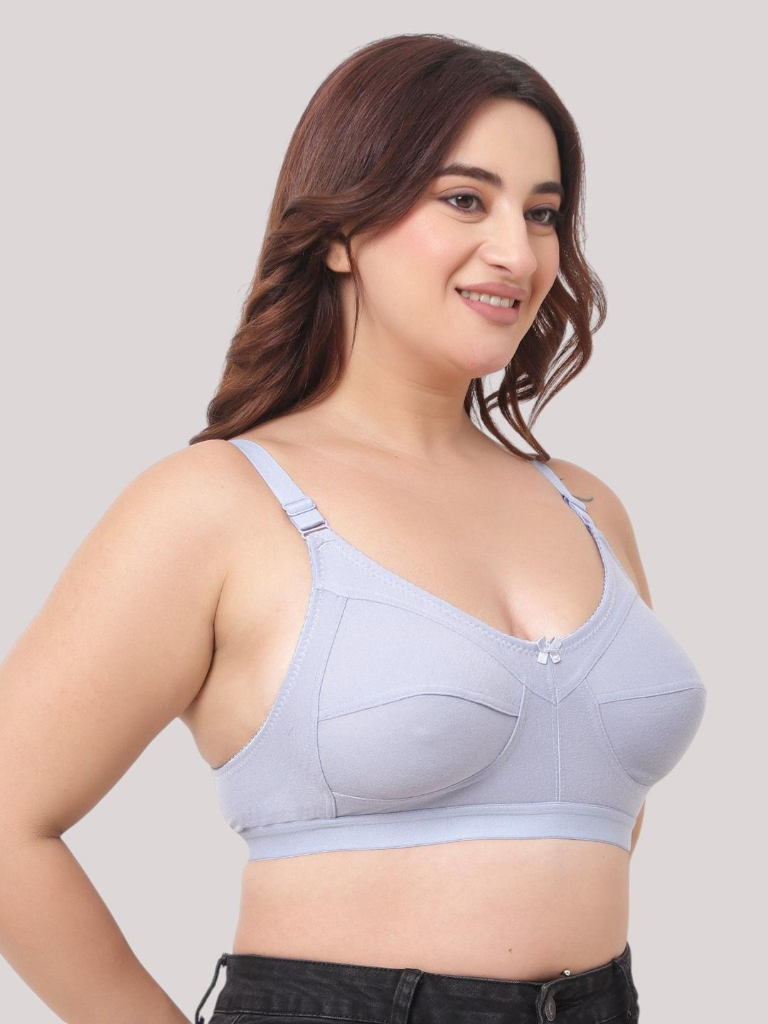 FUNAHME Pack Of 3 Non Wired Non Padded Minimizer Bras