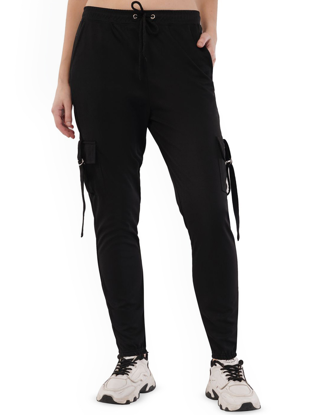 Adore Wear Women Easy Wash Mid-Rise Regular Fit Joggers Trousers
