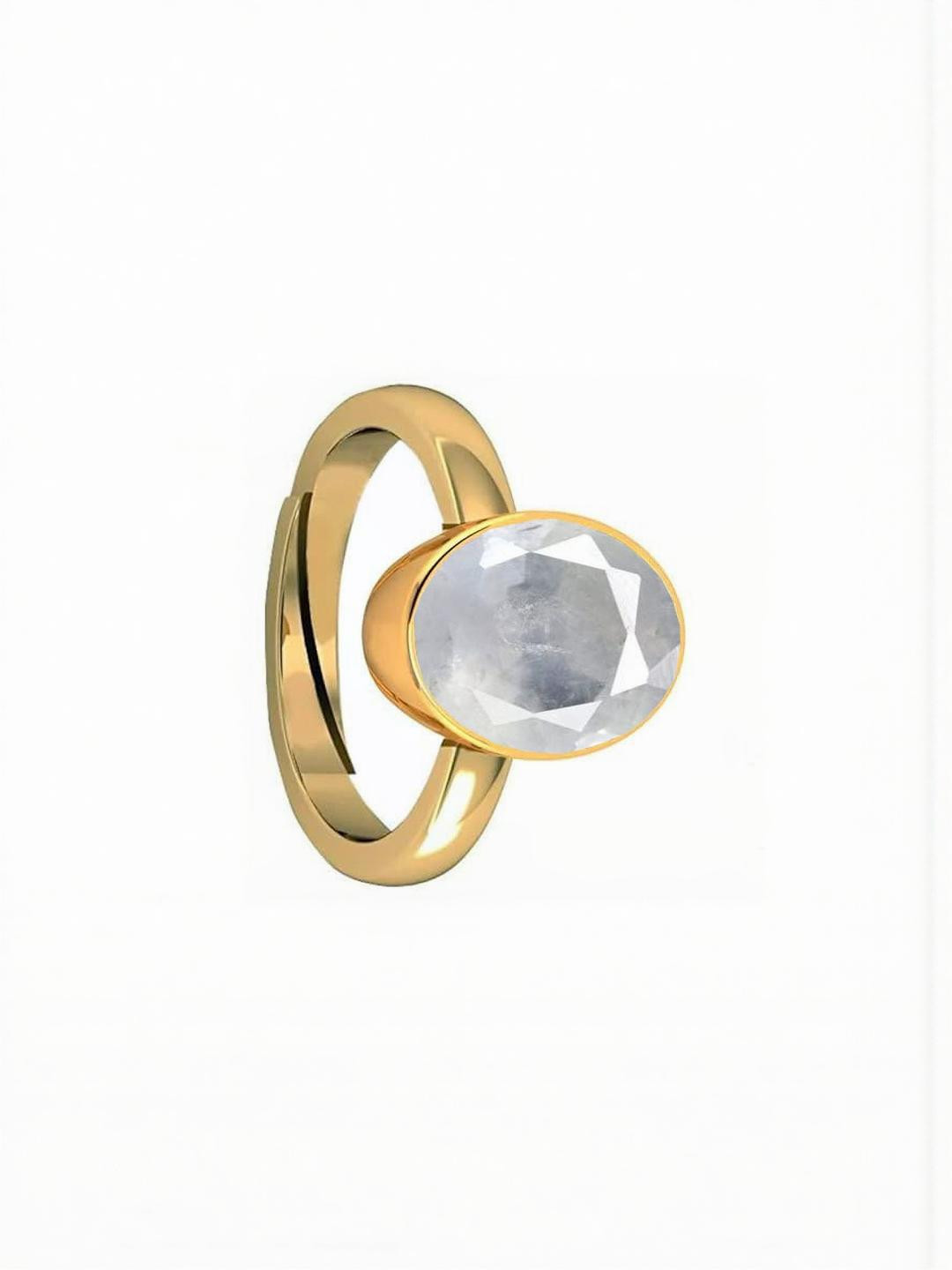 Sidharth Gems 11.25 Ratti 10.00 Carat White Sapphire Ring Safed Pukhraj Studded Finger Ring