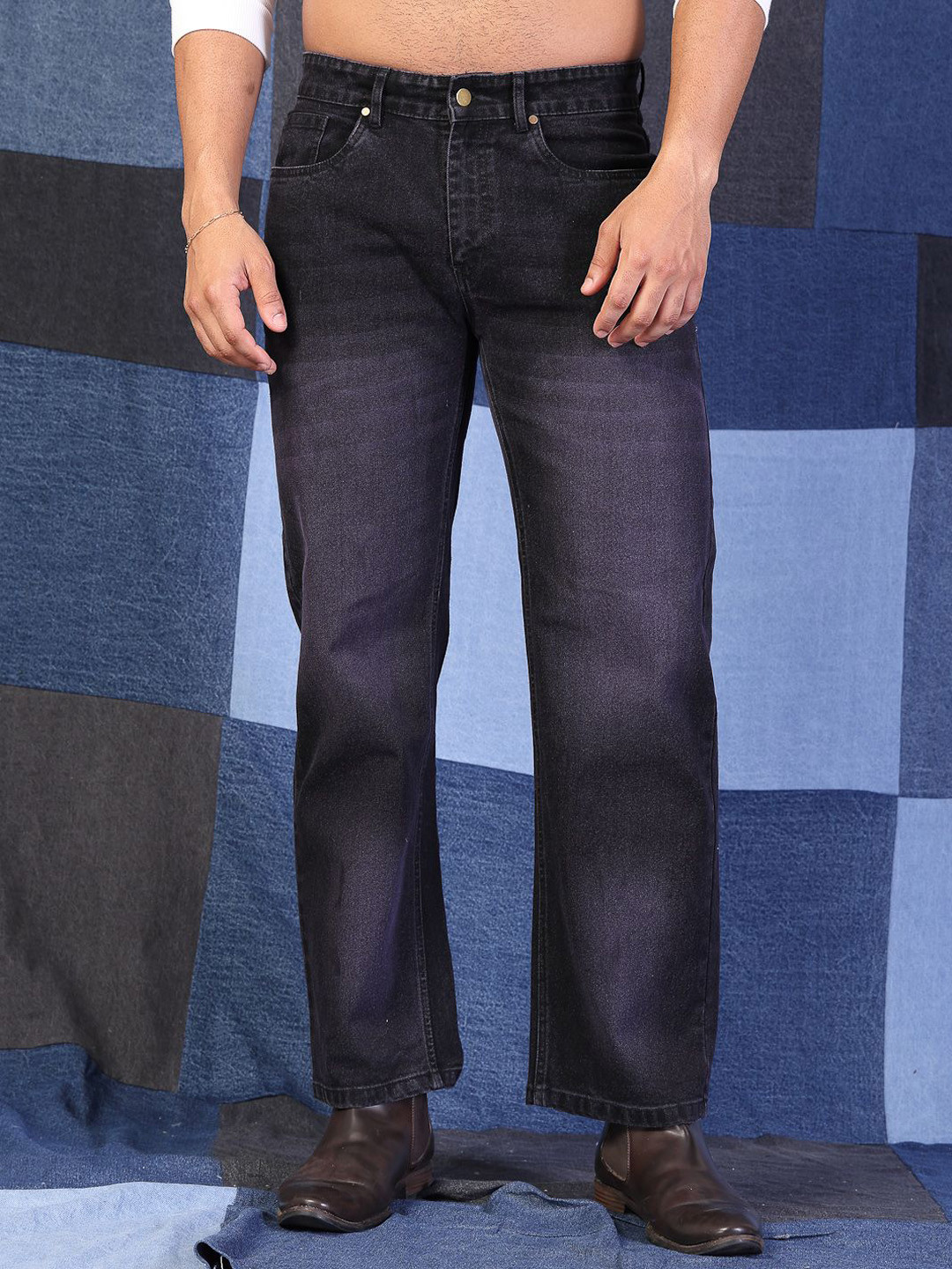 VESTIDO MODAS Men Straight Fit Mid-Rise Stretchable Jeans