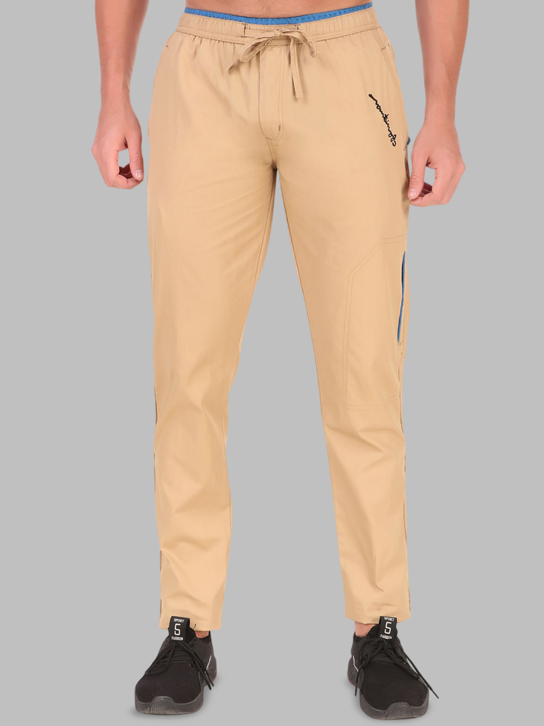 Copper-Toned Low-Rise Regular Fit Joggers