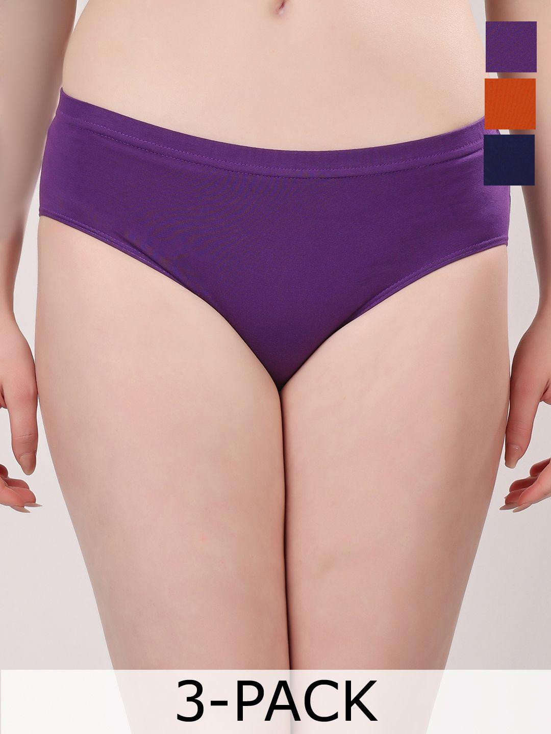 Floret Set Of 3 Basic Mid-Rise Briefs