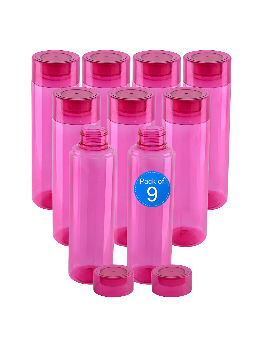 Aura Pink Plastic Spill Proof 9 Piece Water Bottle - 1L