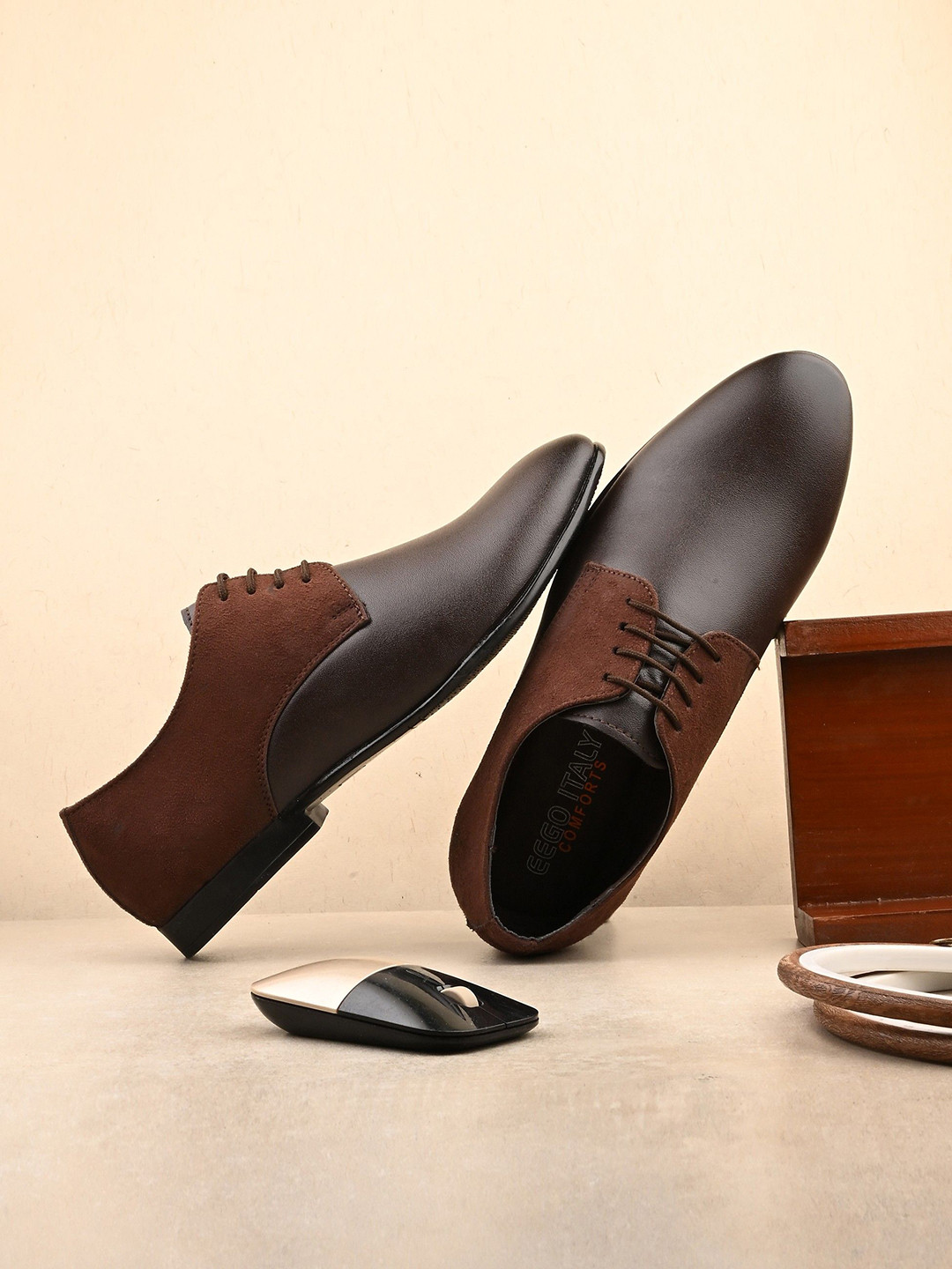 Eego Italy Men Colourblocked Pointed Toe Loafers