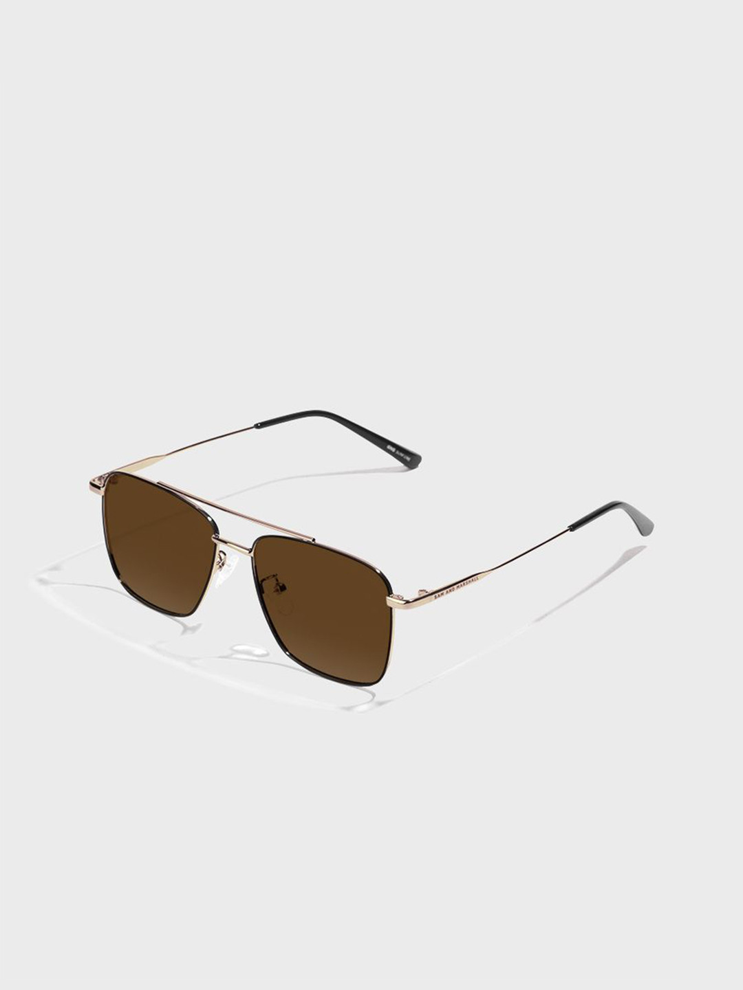 SAM & MARSHALL Unisex 400% UV Protection Sunglasses VEIN_GOLD_BROWN_2928