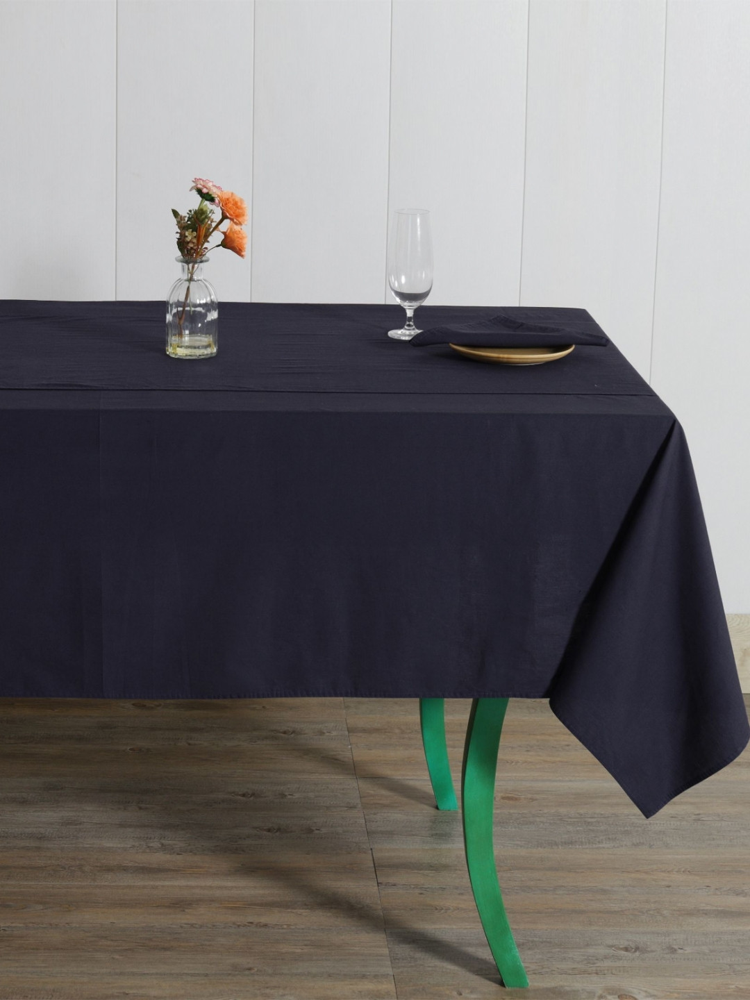HANDICRAFT PALACE 6 Seater Cotton Table Cover With 6 Napkins