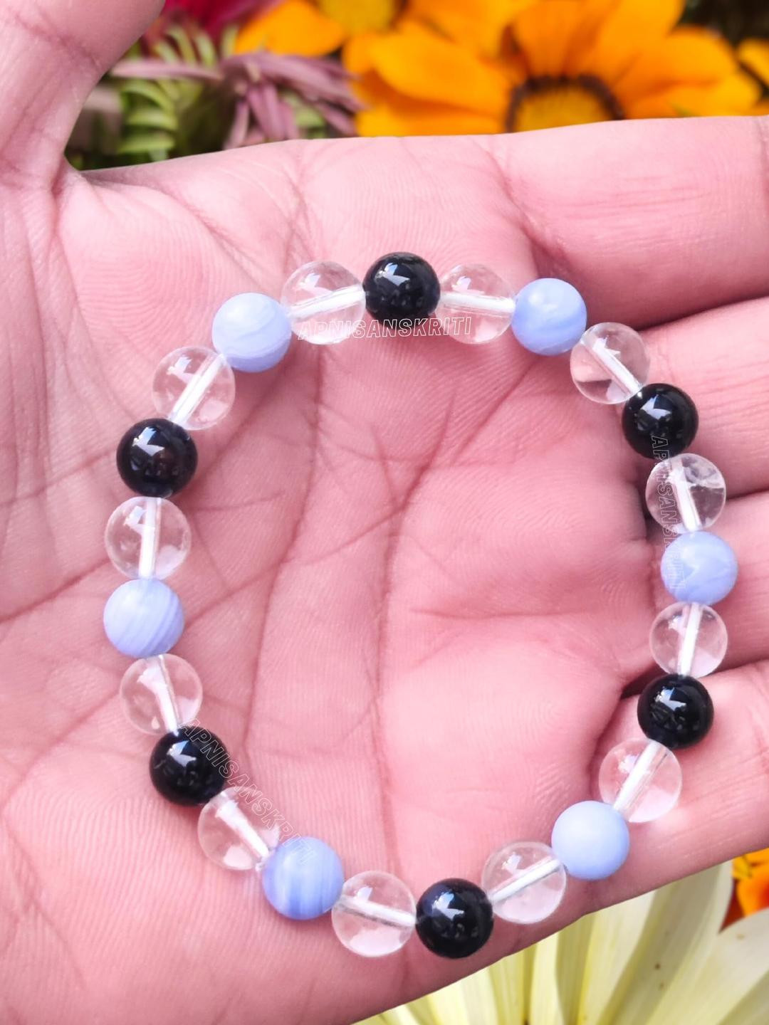 Apnisanskriti Unisex Triple Stress Stone Bracelet