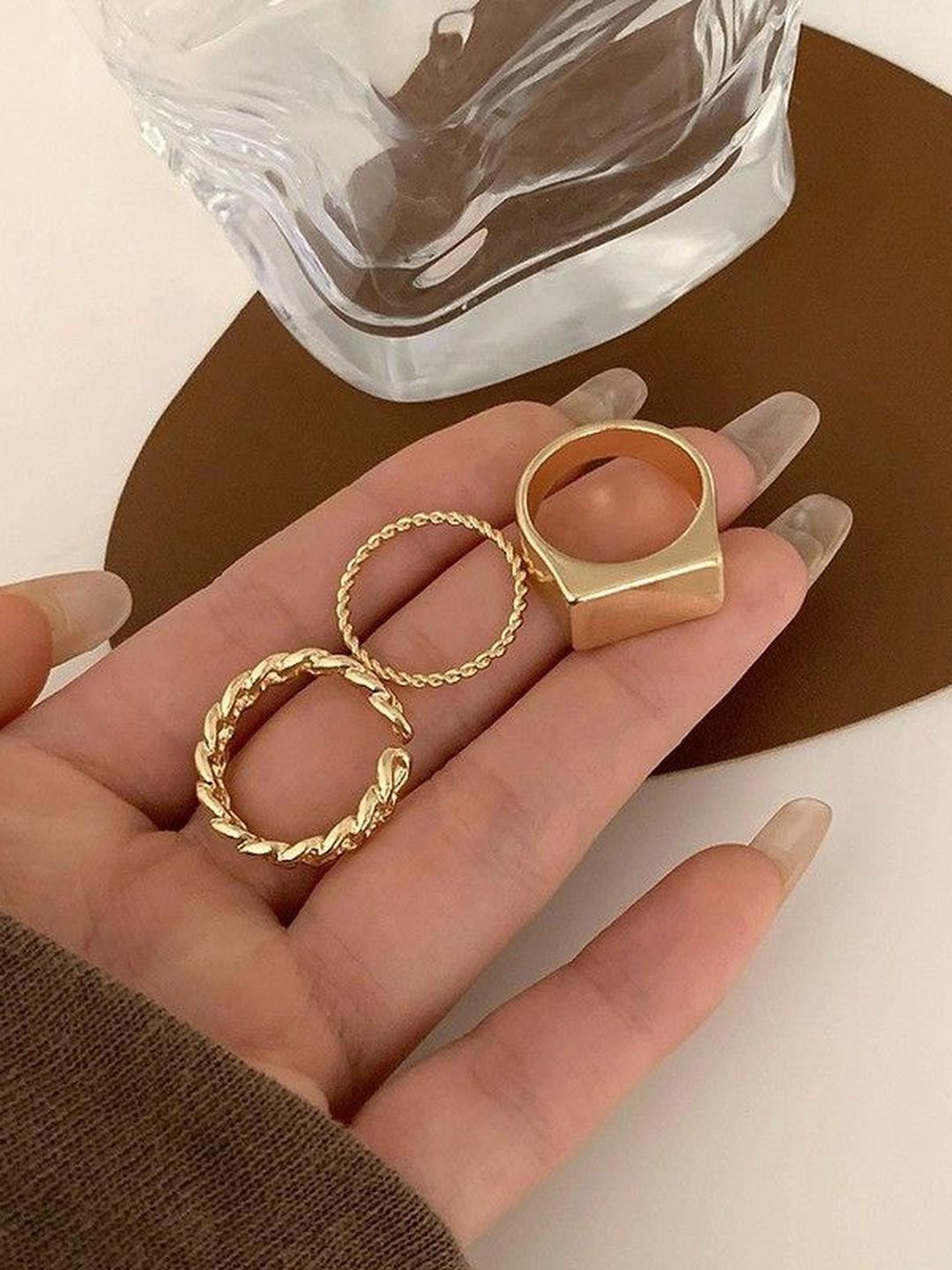 Arzonai Set Of 3 Rings
