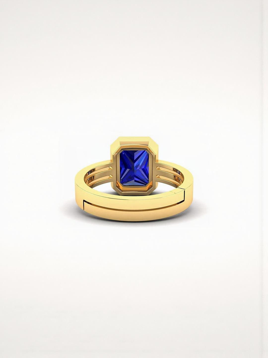 Sidharth Gems 14.25 Ratti 13.25 KT Blue Sapphire Gemstone Ring