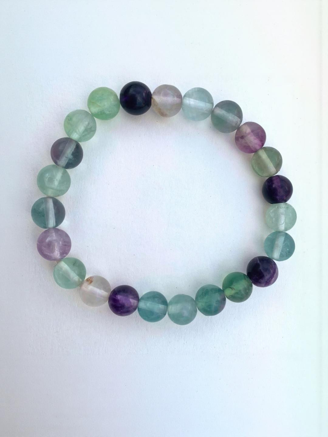 Apnisanskriti Unisex Multi-Fluorite Stone Bracelet