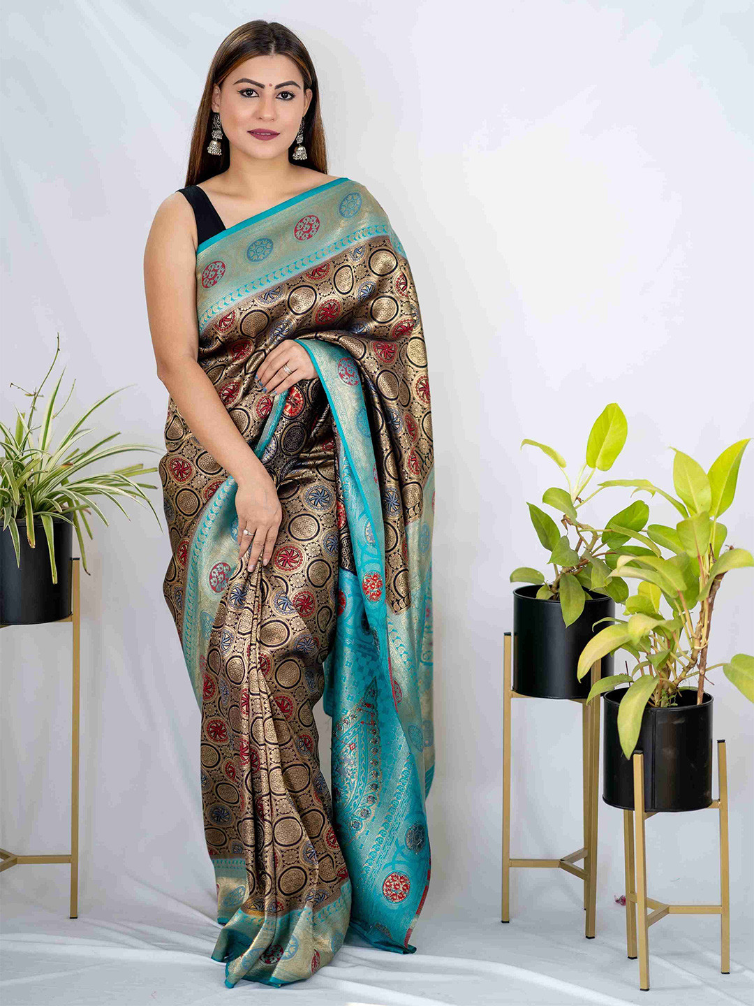 Zal from Benaras Ethnic Motifs Zari Banarasi Handloom Saree