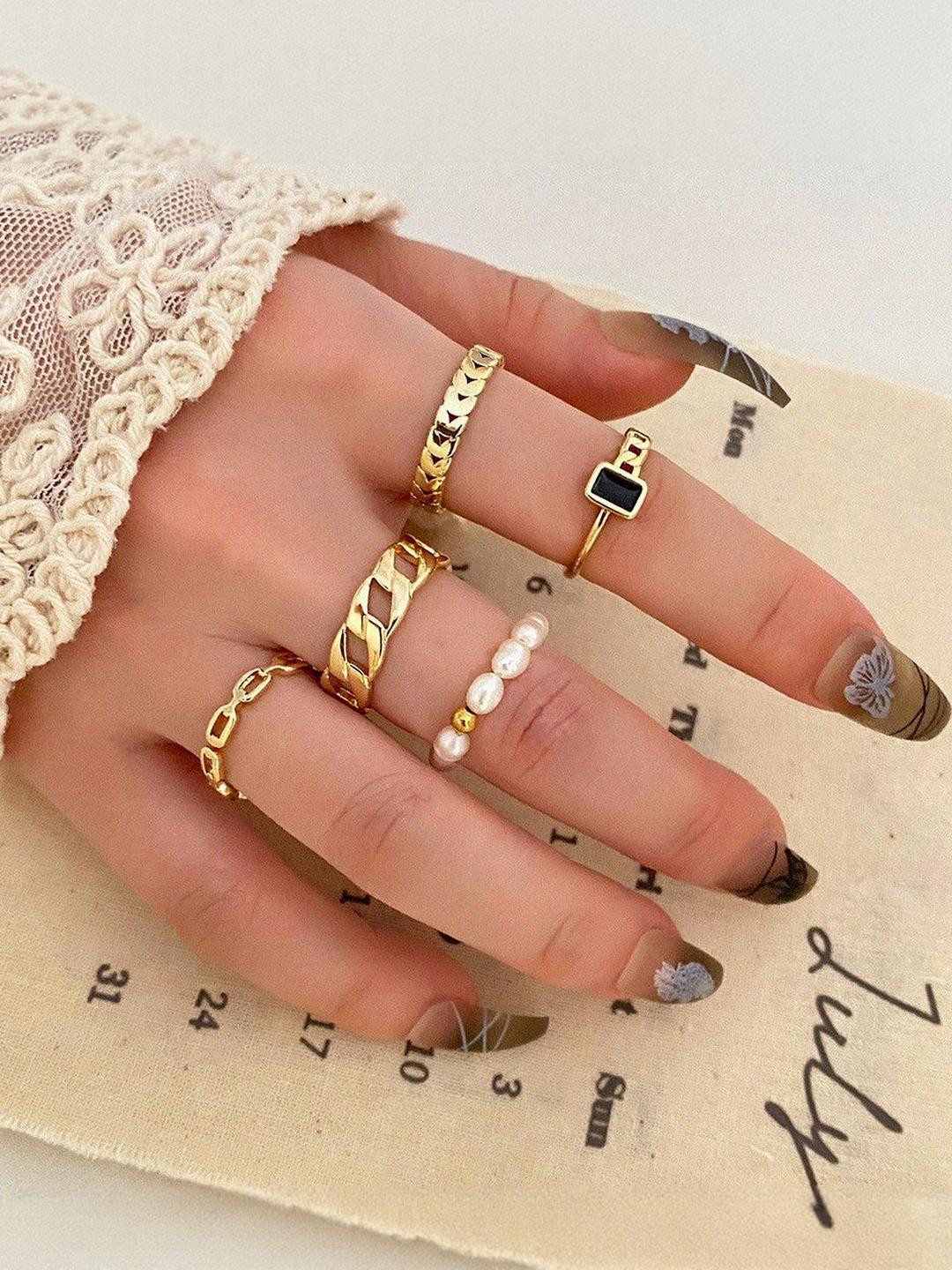 Arzonai Steel Rings Set