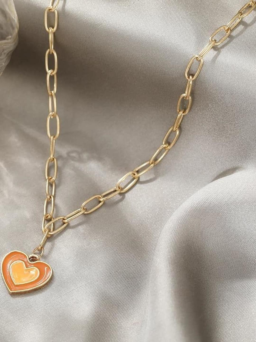 Arzonai Orange Metal Chain