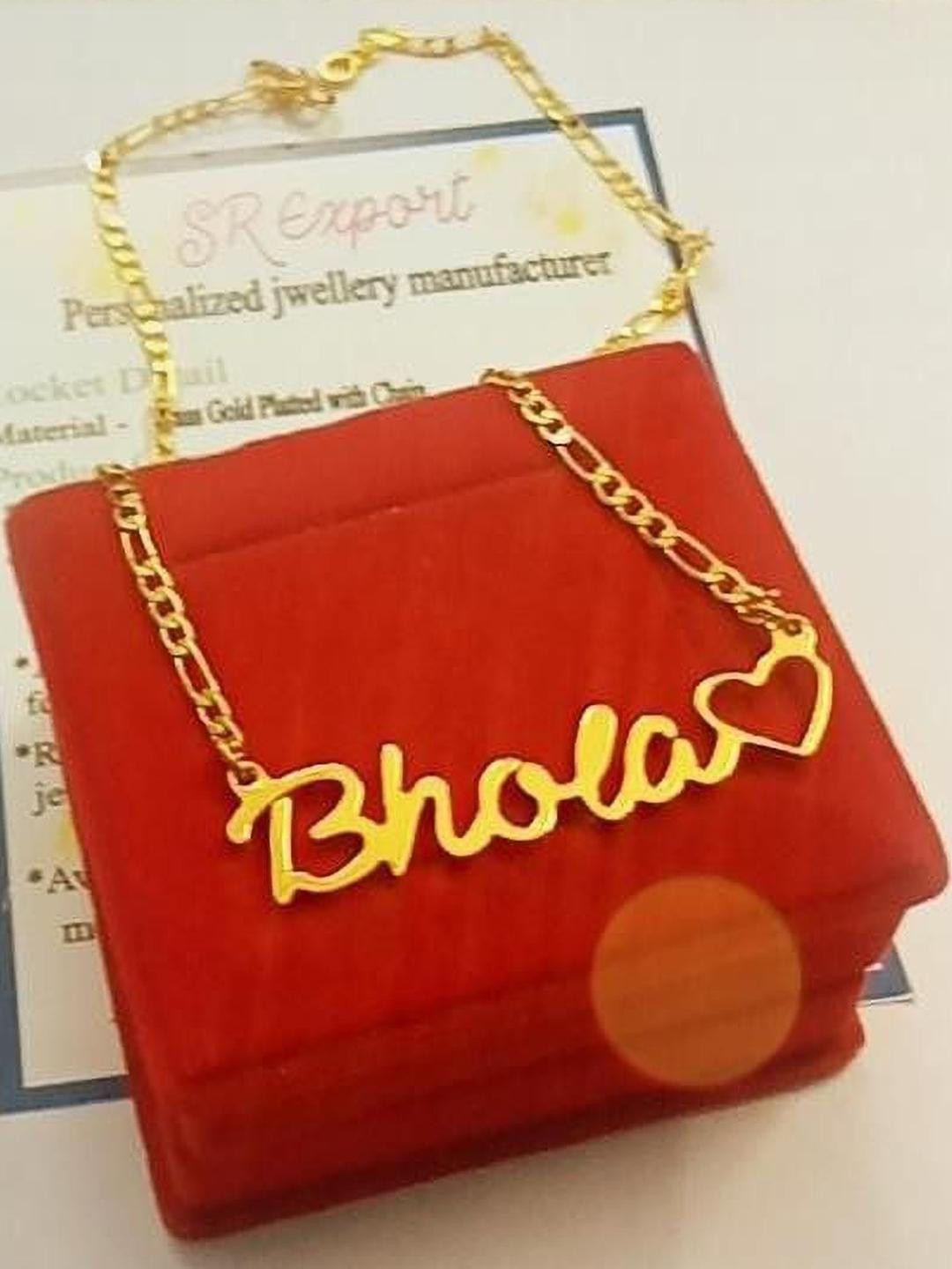 SR Export Gold-Plated Textured Necklace