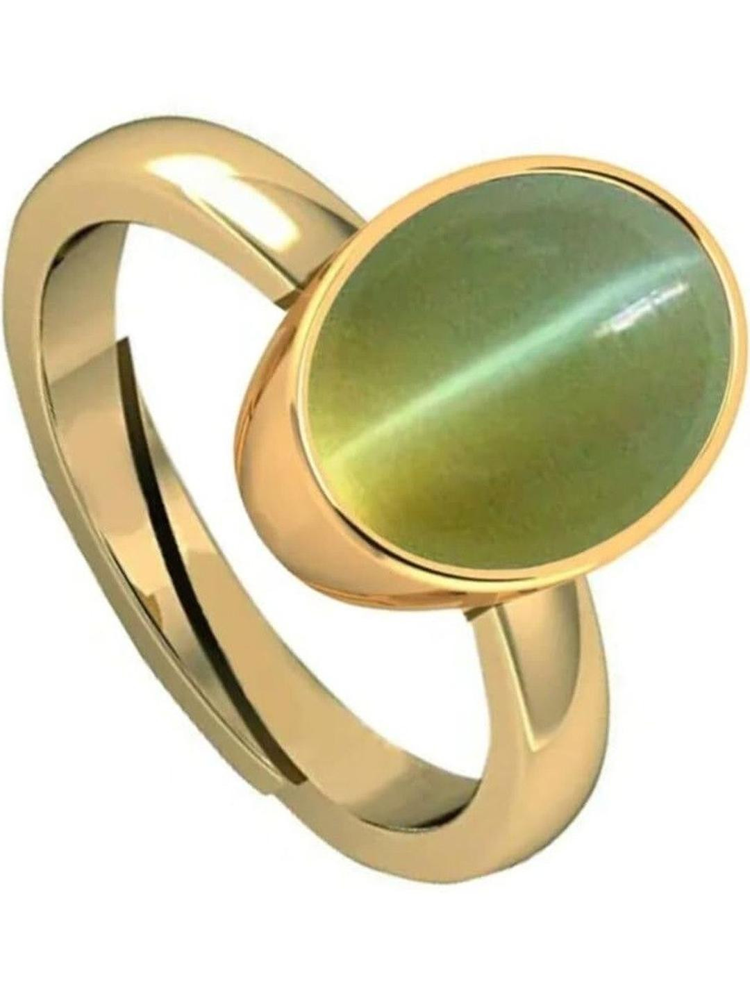 Sidharth Gems 5.25 Ratti 4.00 KT Cats Eye Lehsunia Ketu Stone Ring