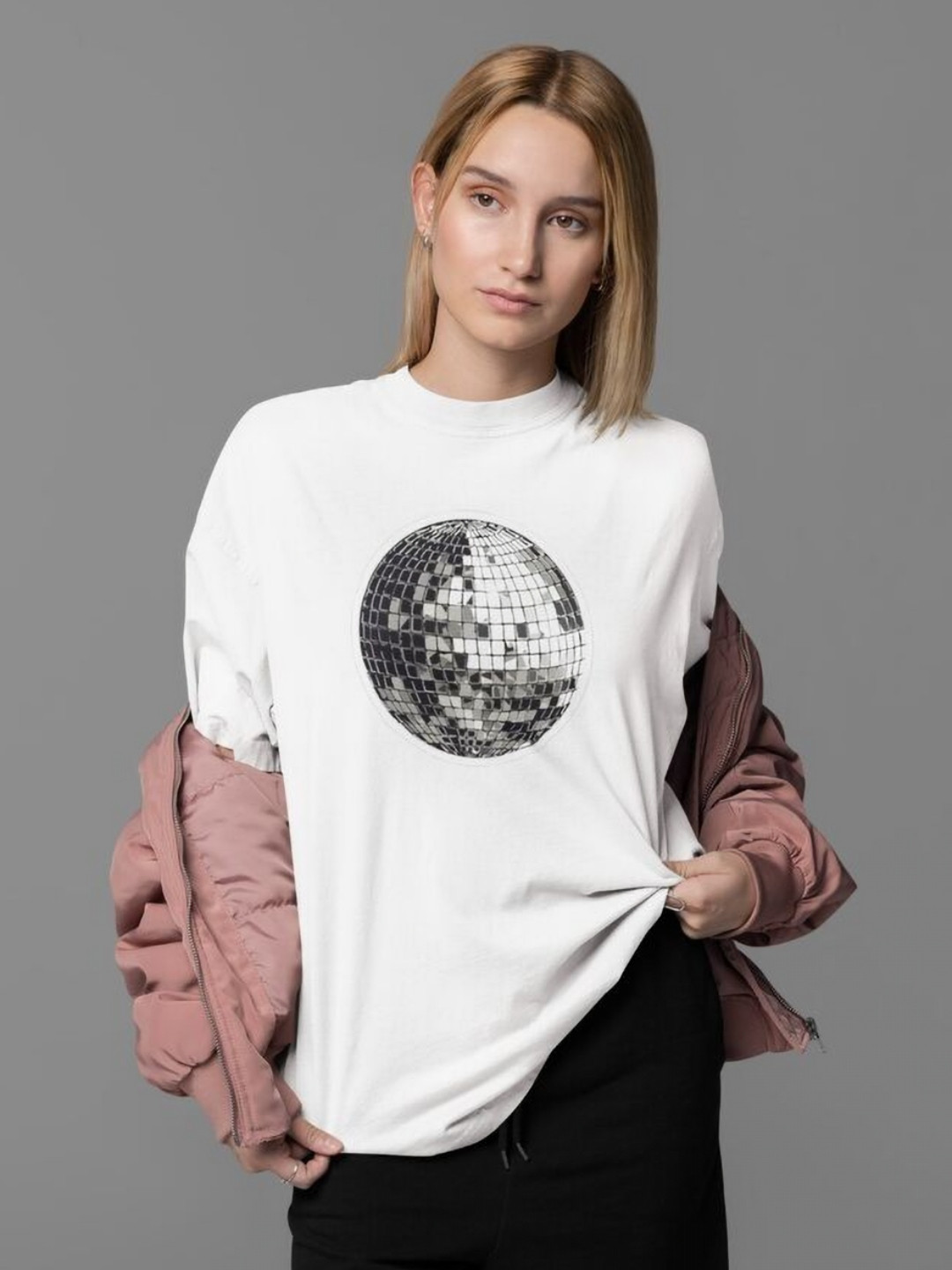 Art By Ritik Unisex Black Mirror Ball T-shirt