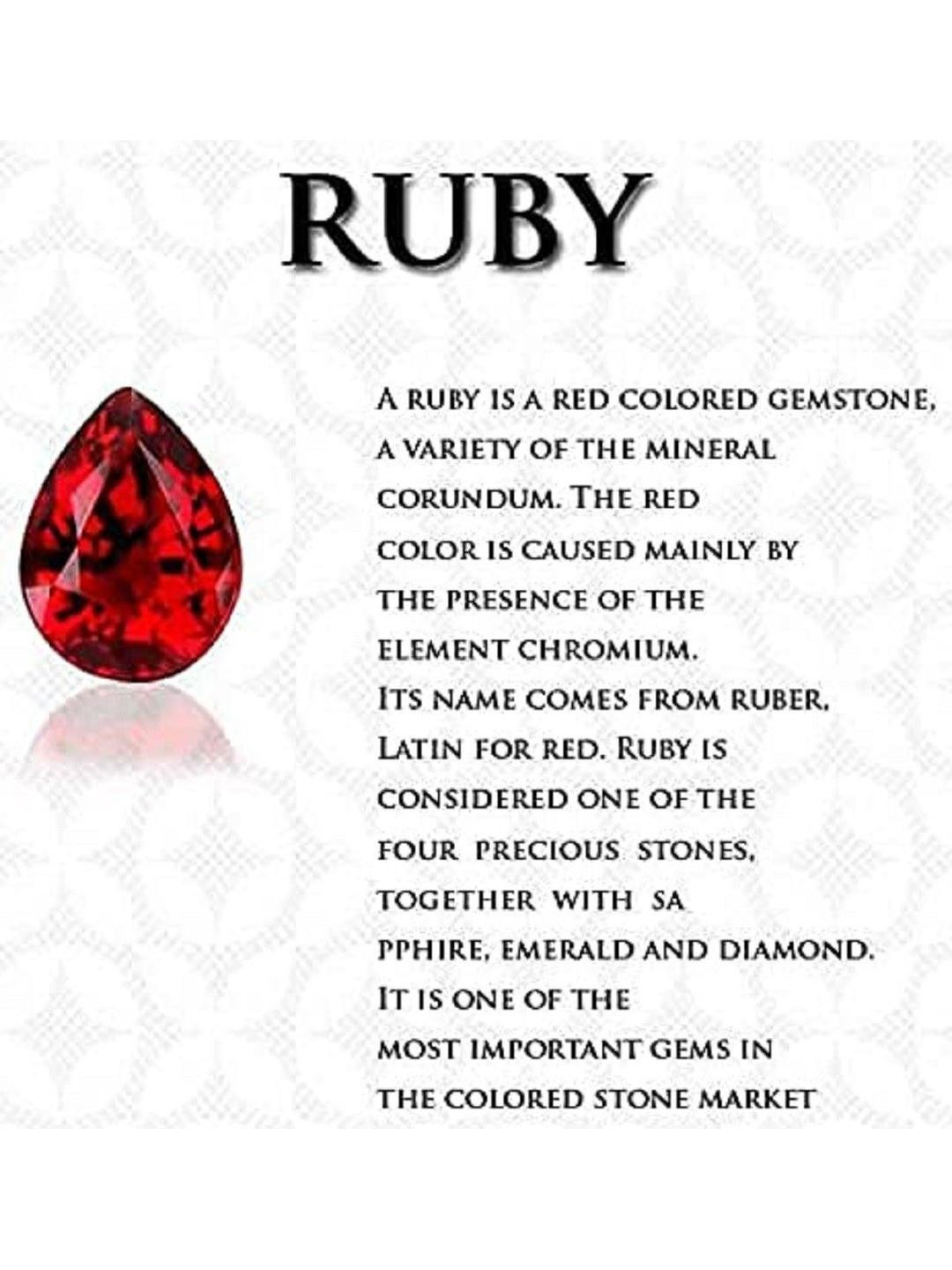 Sidharth Gems 10.25 Ratti 9.00 KT Ruby Gold Manik Adjustable Panchdhatu Ring
