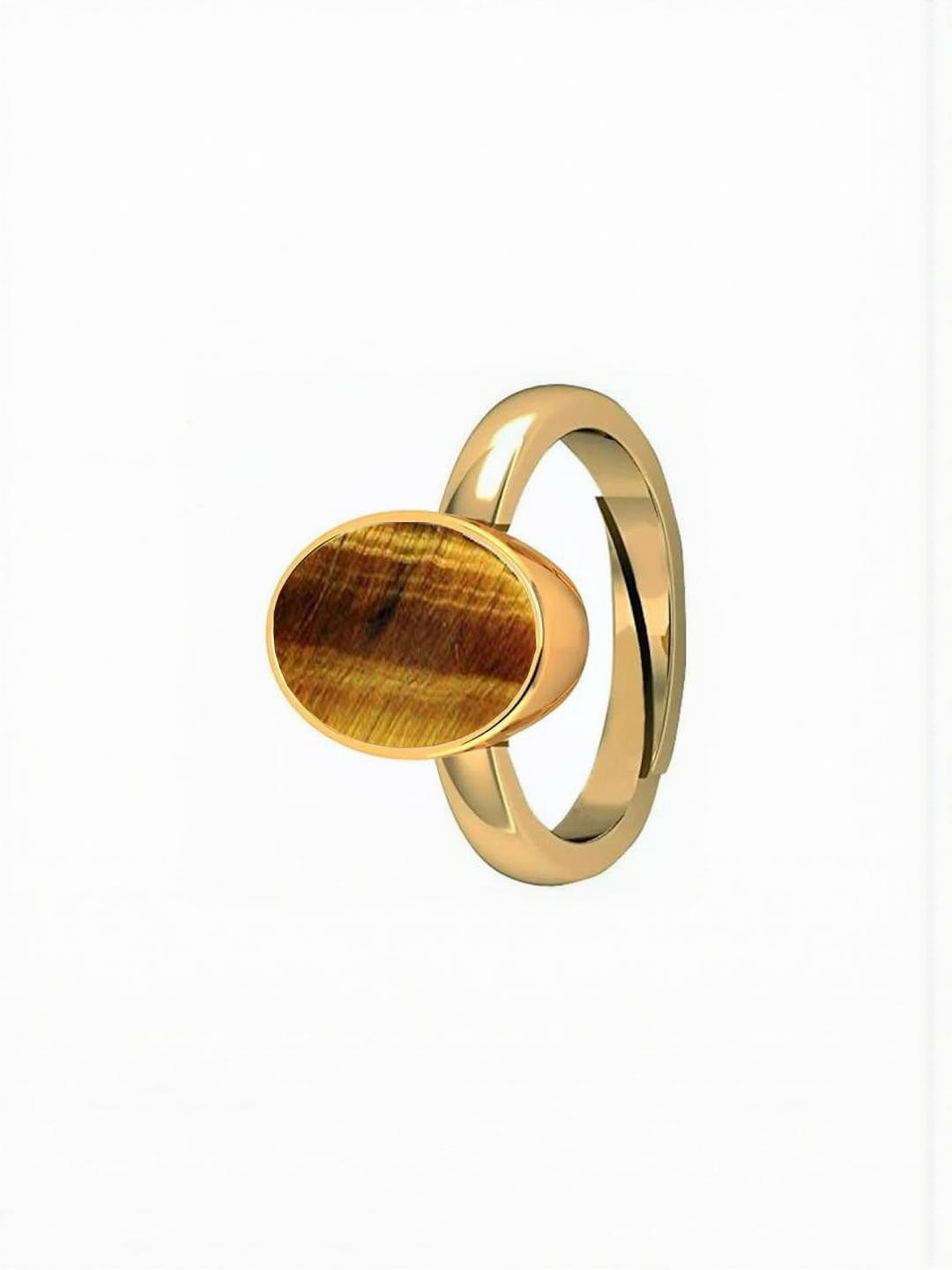 Sidharth Gems 9.25 Ratti 8.00 Crt Tiger Eye Ring