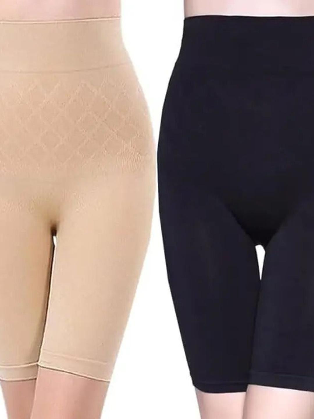 NIRDAMBHAY Women Set Of 2 High Rise Stretchable Tummy & Thigh Shapewear