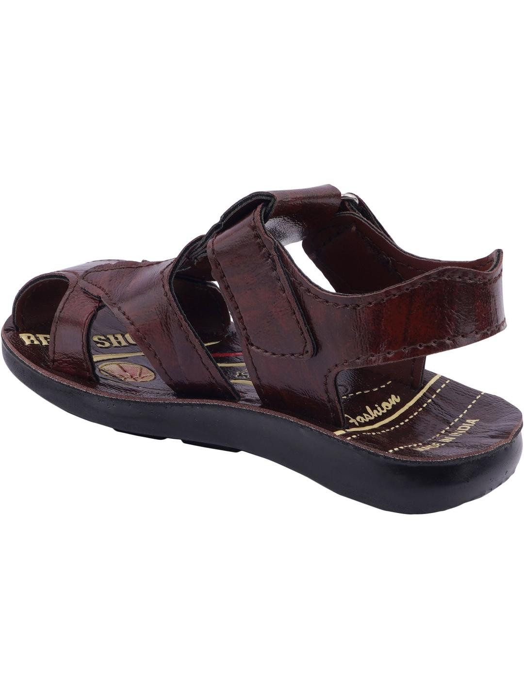 LMG Lifestyle Boys Brown Shoe-Style Sandals