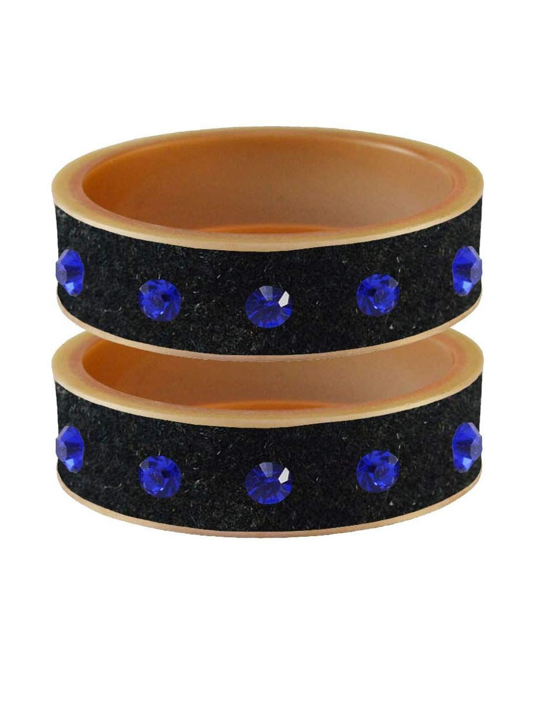 Vidhya Kangan Gray Stone Stud Acrylic Bangle