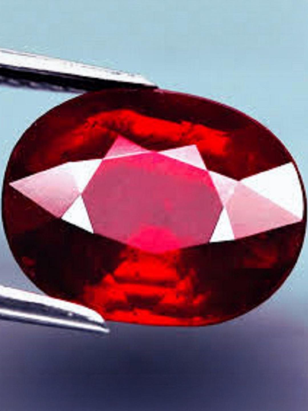 Sidharth Gems Burma Manik 7.25 Ratti 6.00 Crt Finger Ring