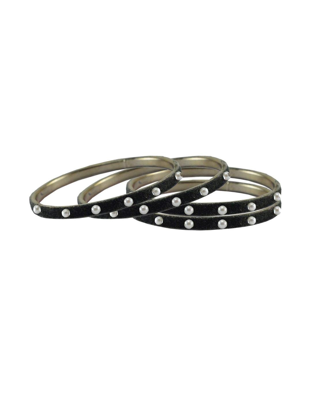 Vidhya Kangan Set Of 4 Moti Studded Bangles