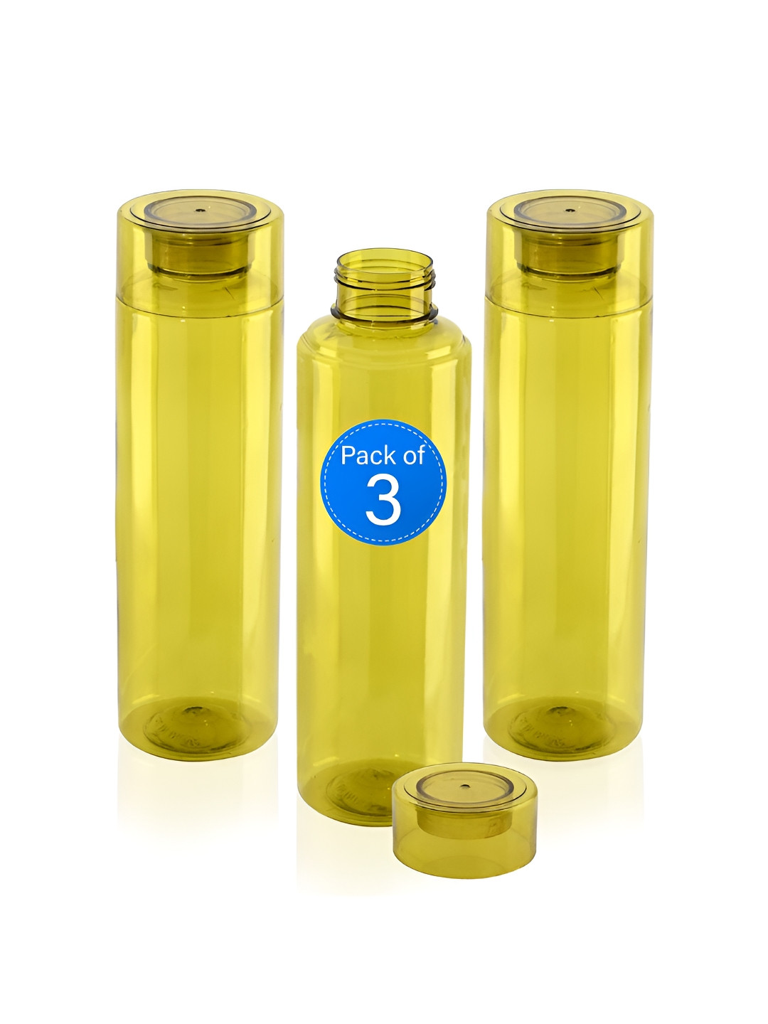 Aura Rembo Loose Green Solid Plastic Spill Proof 3 Piece Water Bottle - 1L