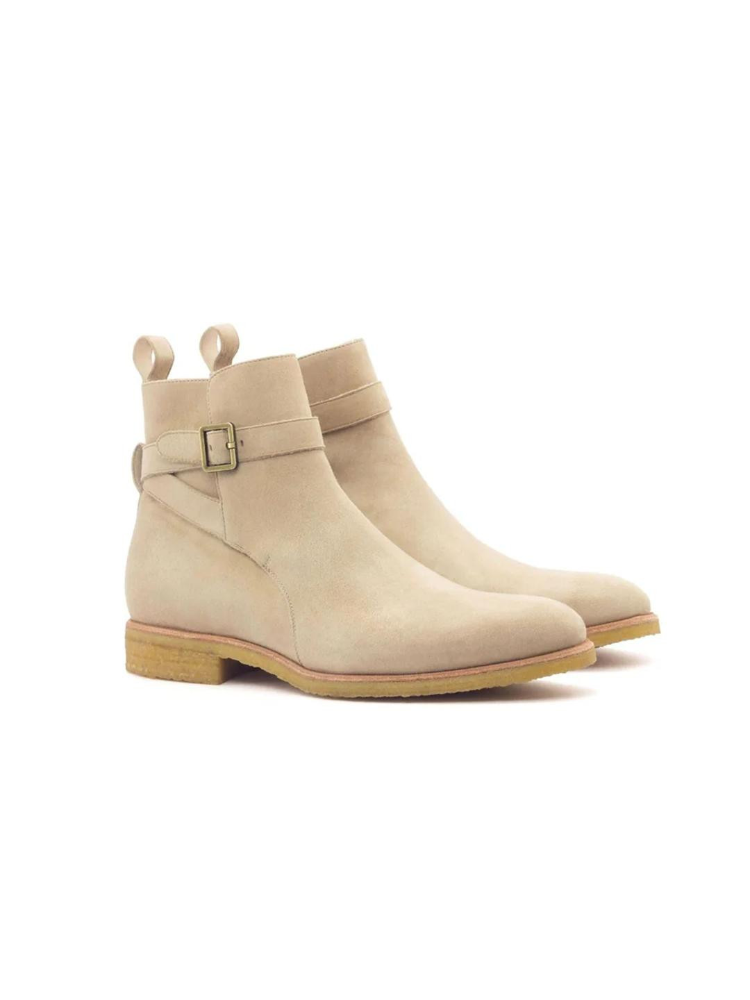 ITALIAN SHOES CO Men Buckle Leather Ankle Boots