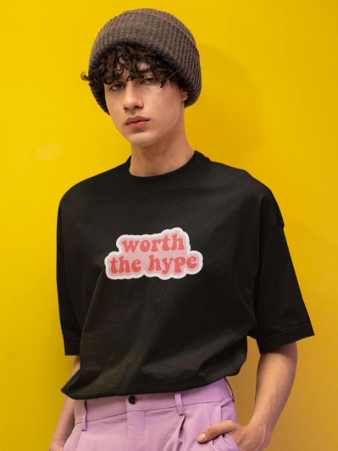 Stitchmeashirt Men Self Design Printed Drop-Shoulder Sleeves T-shirt