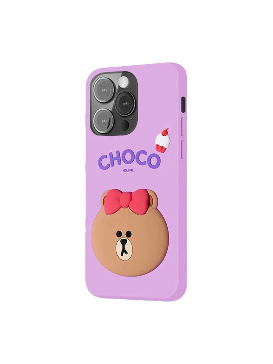CASE CREATION Women 3D Line Friends Choco Cartoon iPhone 15 Back Case
