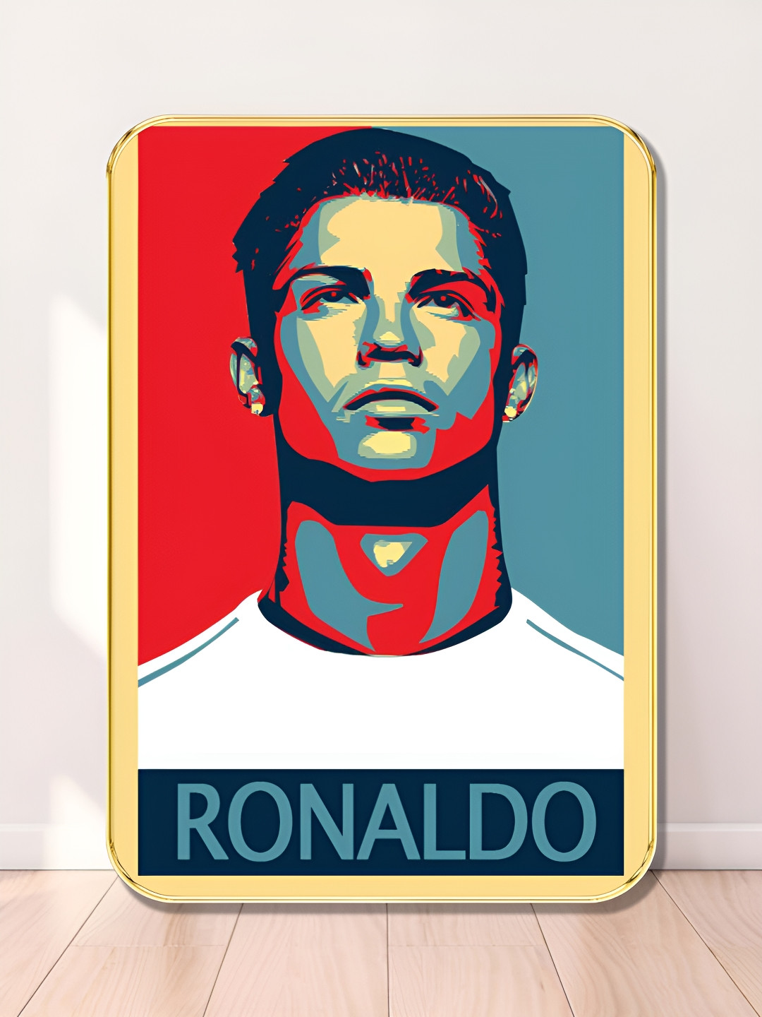 SAF Blue & Red Cristiano Ronaldo Pop Wooden Wall Art