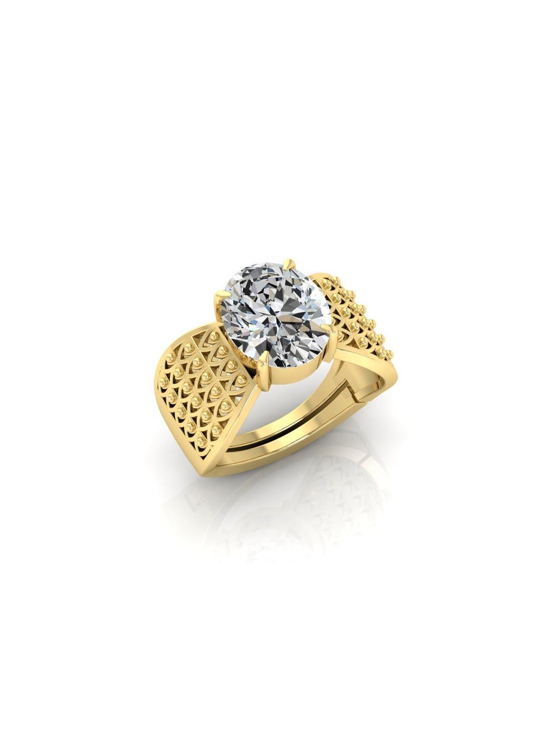 Todani Jems 6.25 Ratti Zircon Stone Gemstone Gold Plated Ring