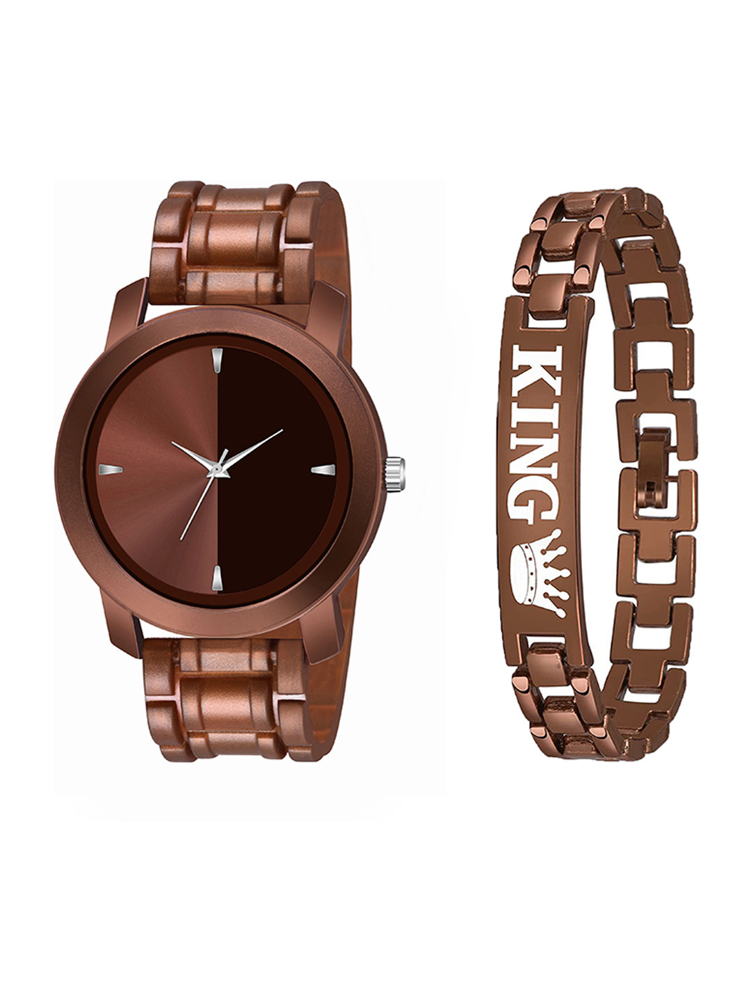 Gopal Shopcart Unisex Dial & Style Analogue Watch PendoBRO-M3-D-801BRO-K-Bracelet_SH