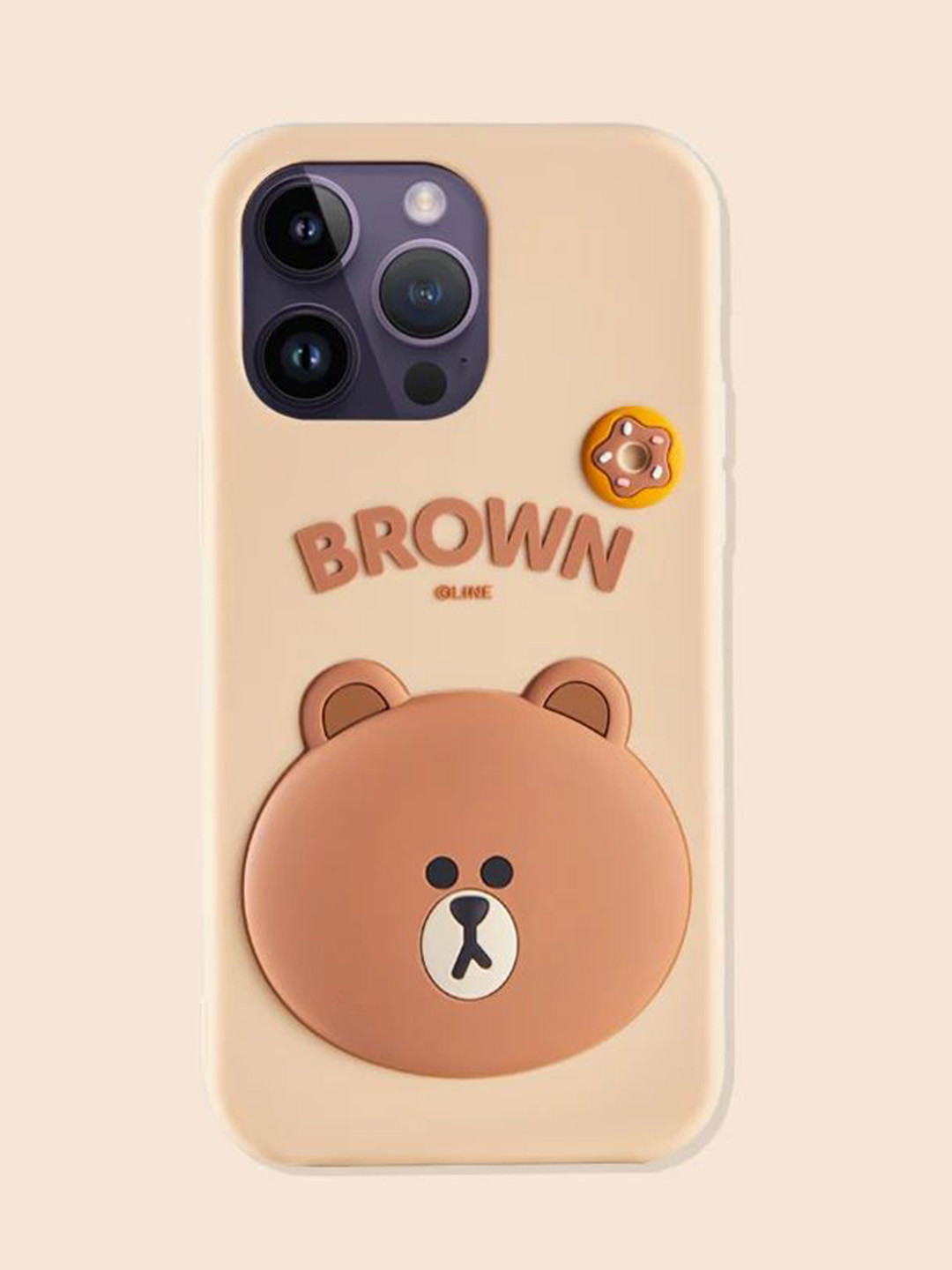CASE CREATION Women 3D Line Friends Teddy Cartoon iPhone 15 Back Case