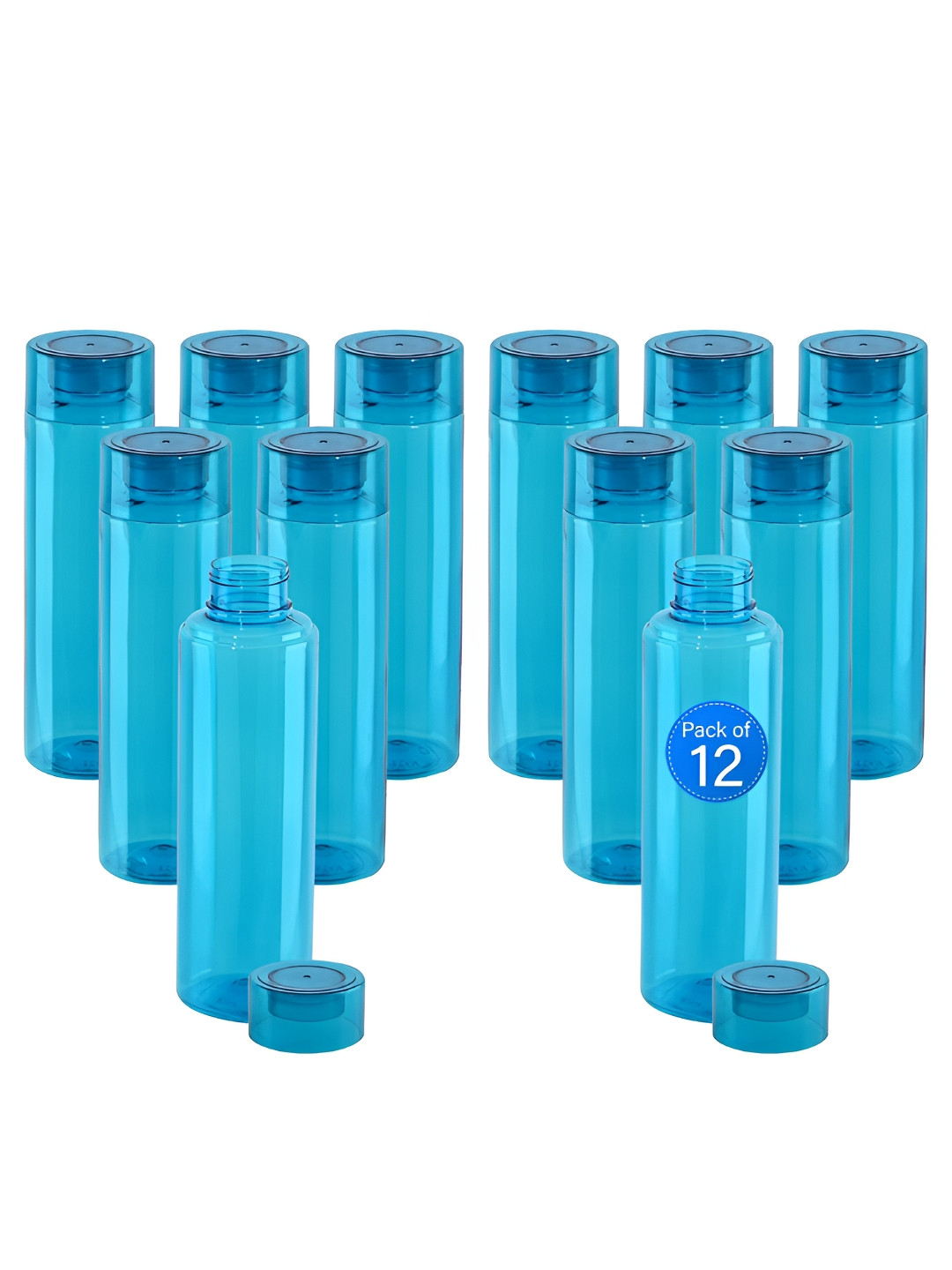 Aura Blue Plastic Spill Proof 12 Piece Water Bottle - 1L