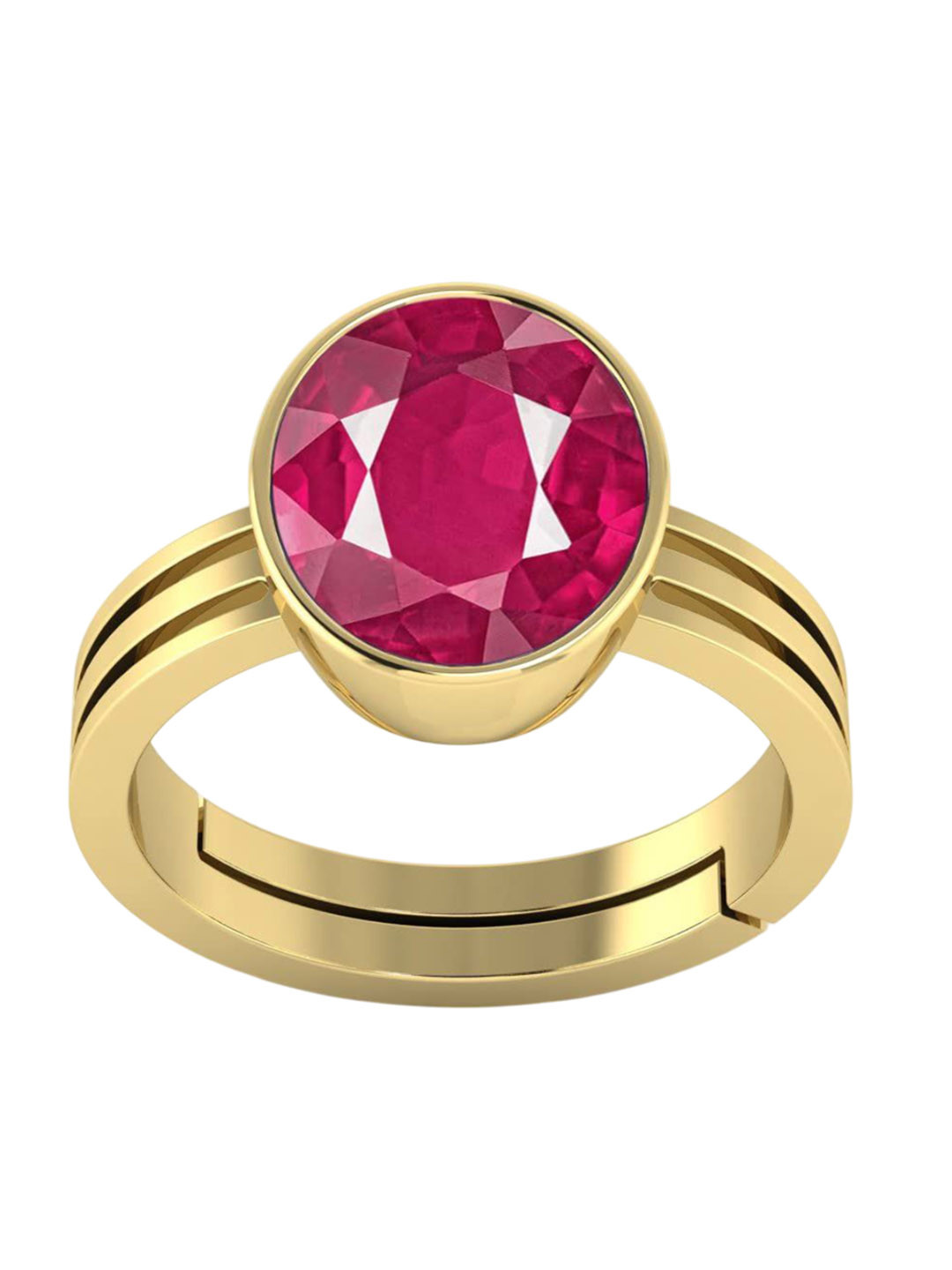 RSPR 3.25 Ratti 2.60 Carat Natural Ruby Manikya-Studded Finger Ring