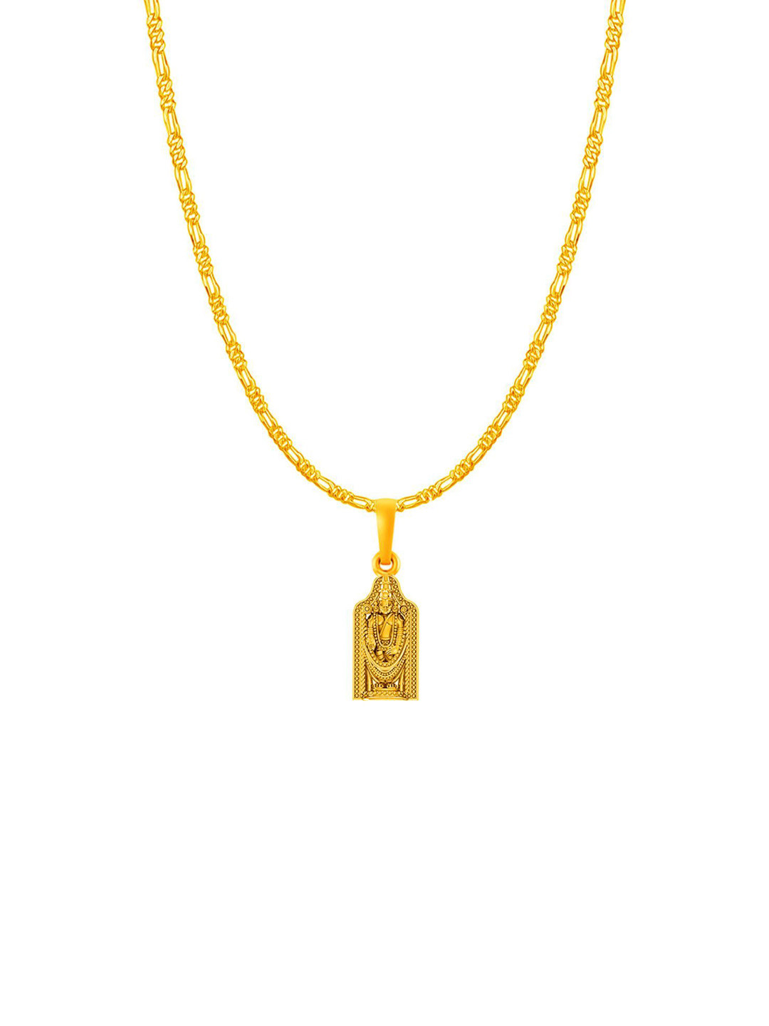 AKSHAT SAPPHIRE Gold-Plated Square Pendants with Chains