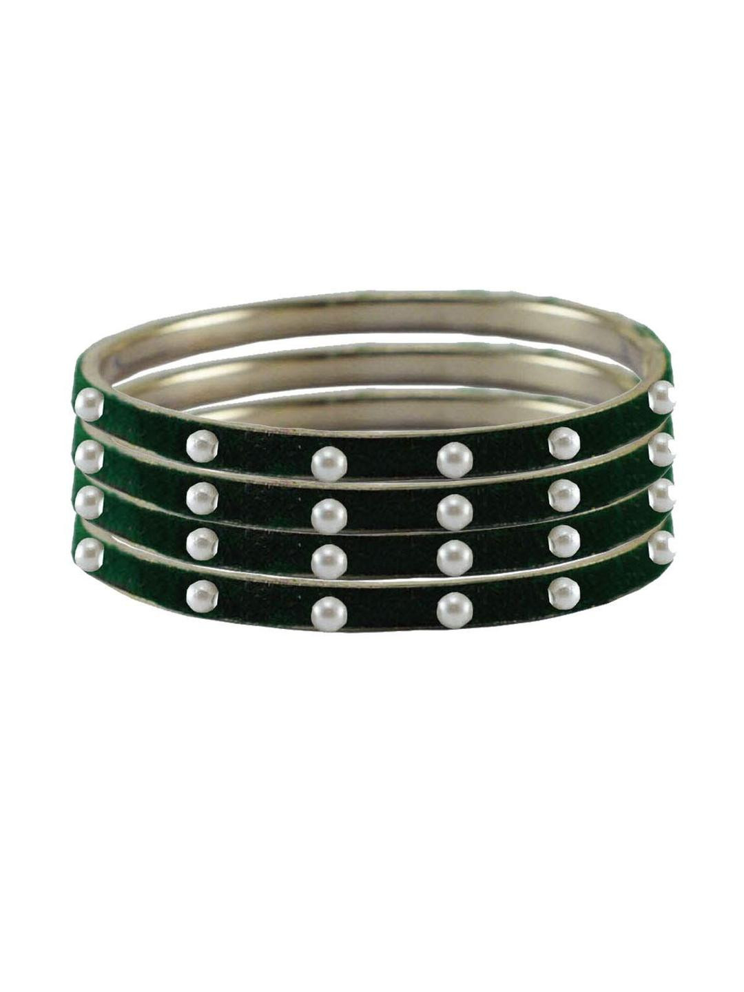 Vidhya Kangan Set Of 4 Moti Studded Bangles