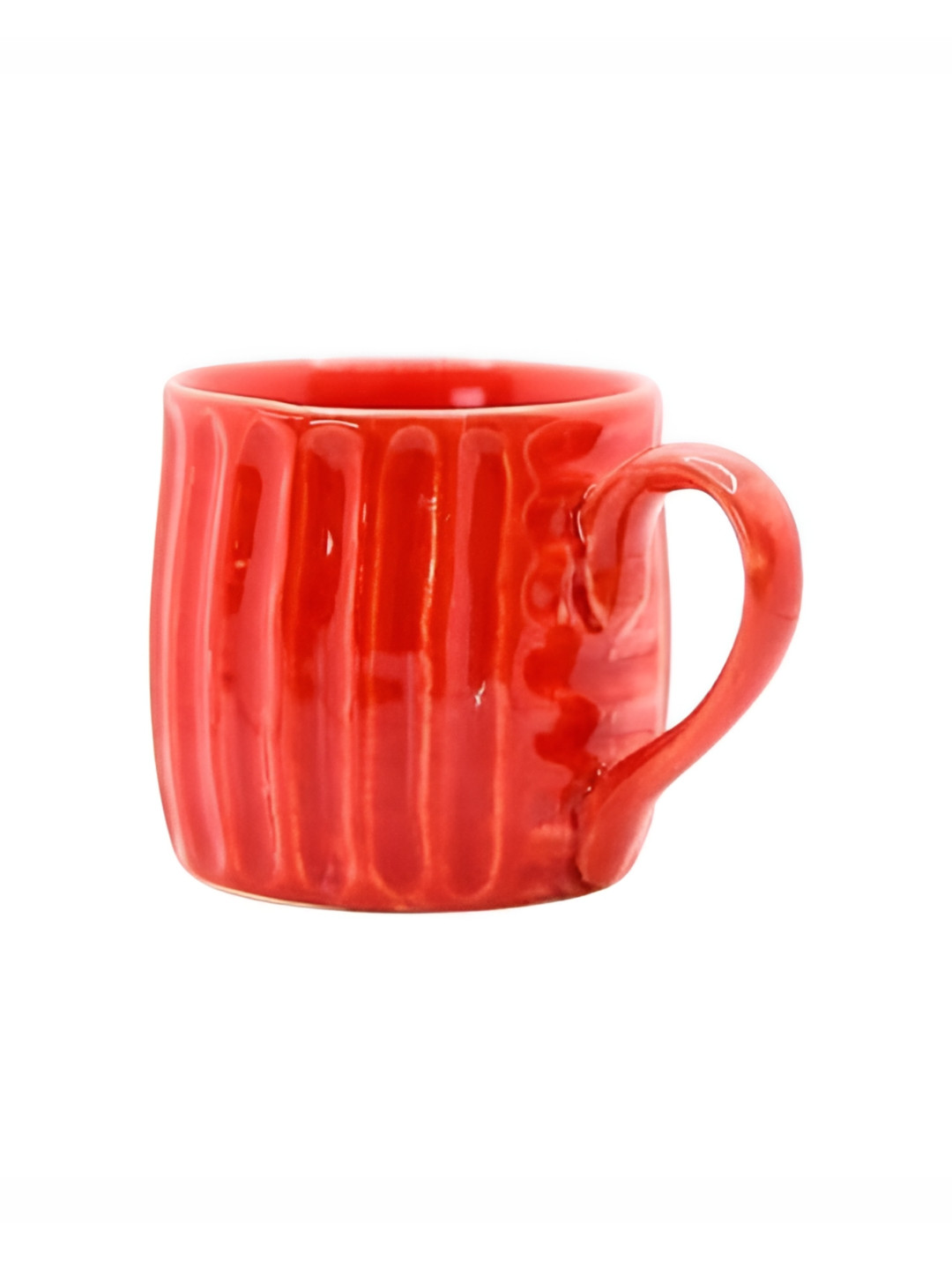 Rare Planet Red Textured Ceramic Glossy Mug