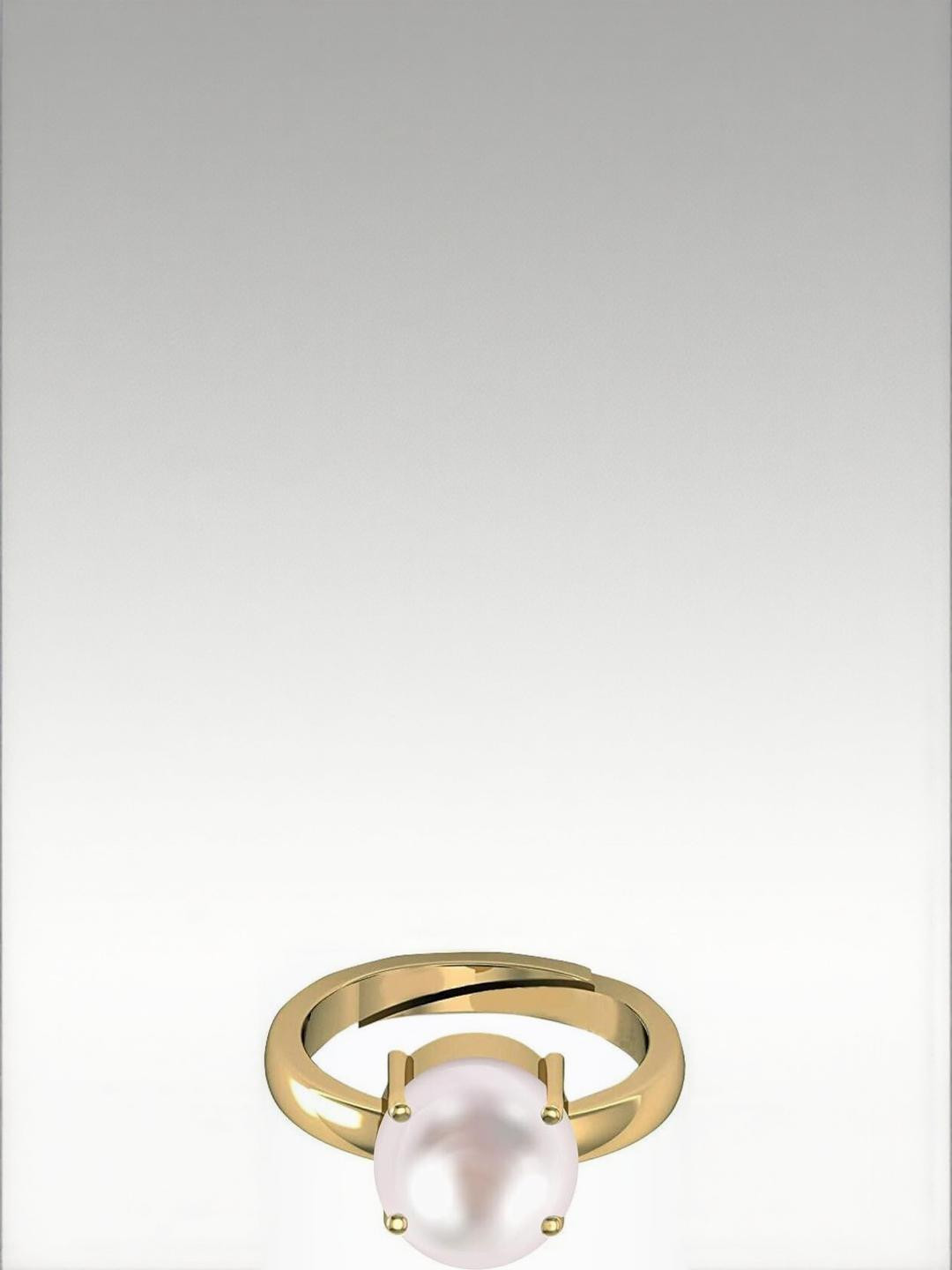 Sidharth Gems 11.25 Ratti 10.00 Crt Pearl Moti Finger Ring
