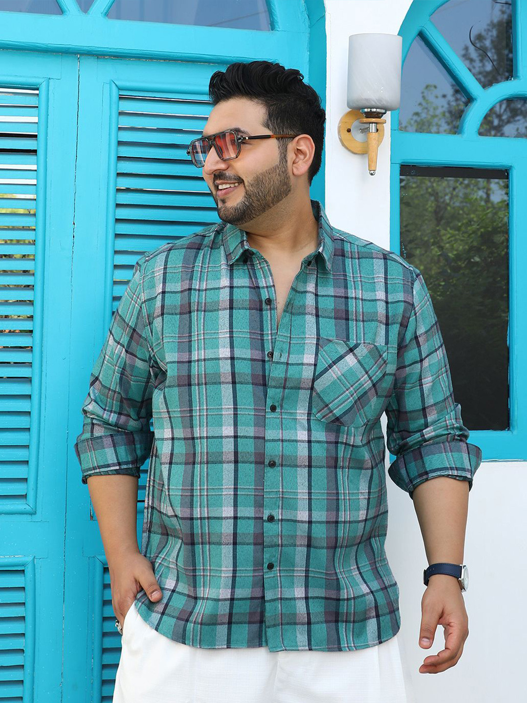 Instafab Plus Men Other Checks Checked Regular Shirt