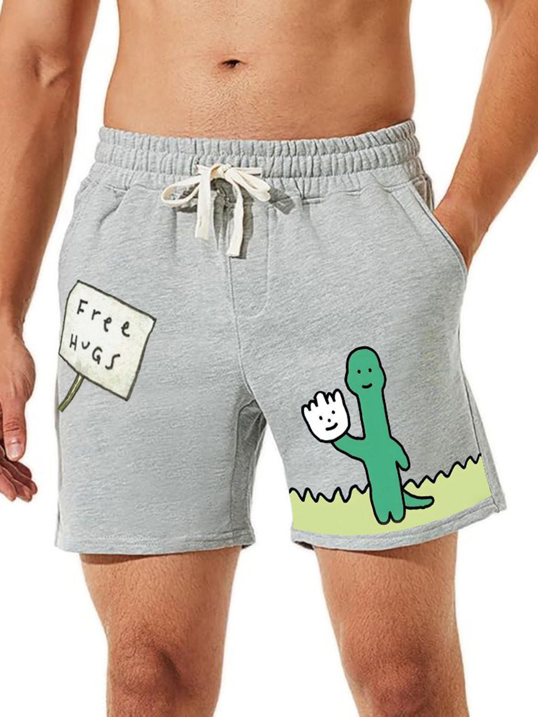 Hotfits Men Graphic Printed Cotton Boxer Casual Shorts