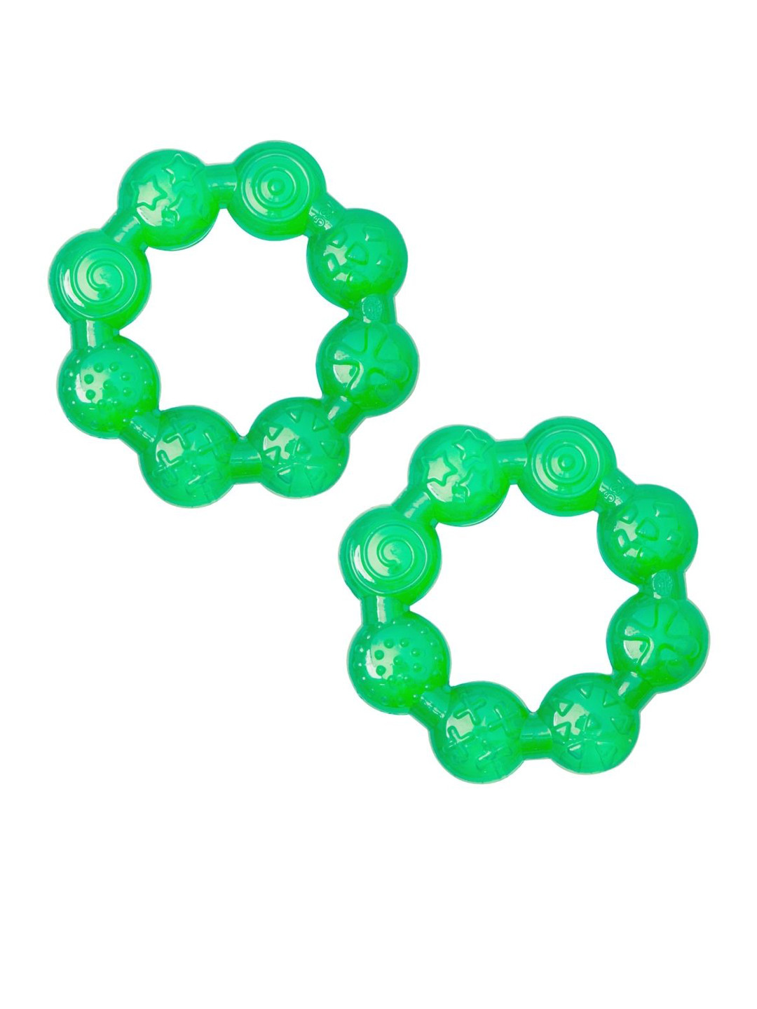 Adore Set Of 2 Luscious Water Filled Eva Teether- Green