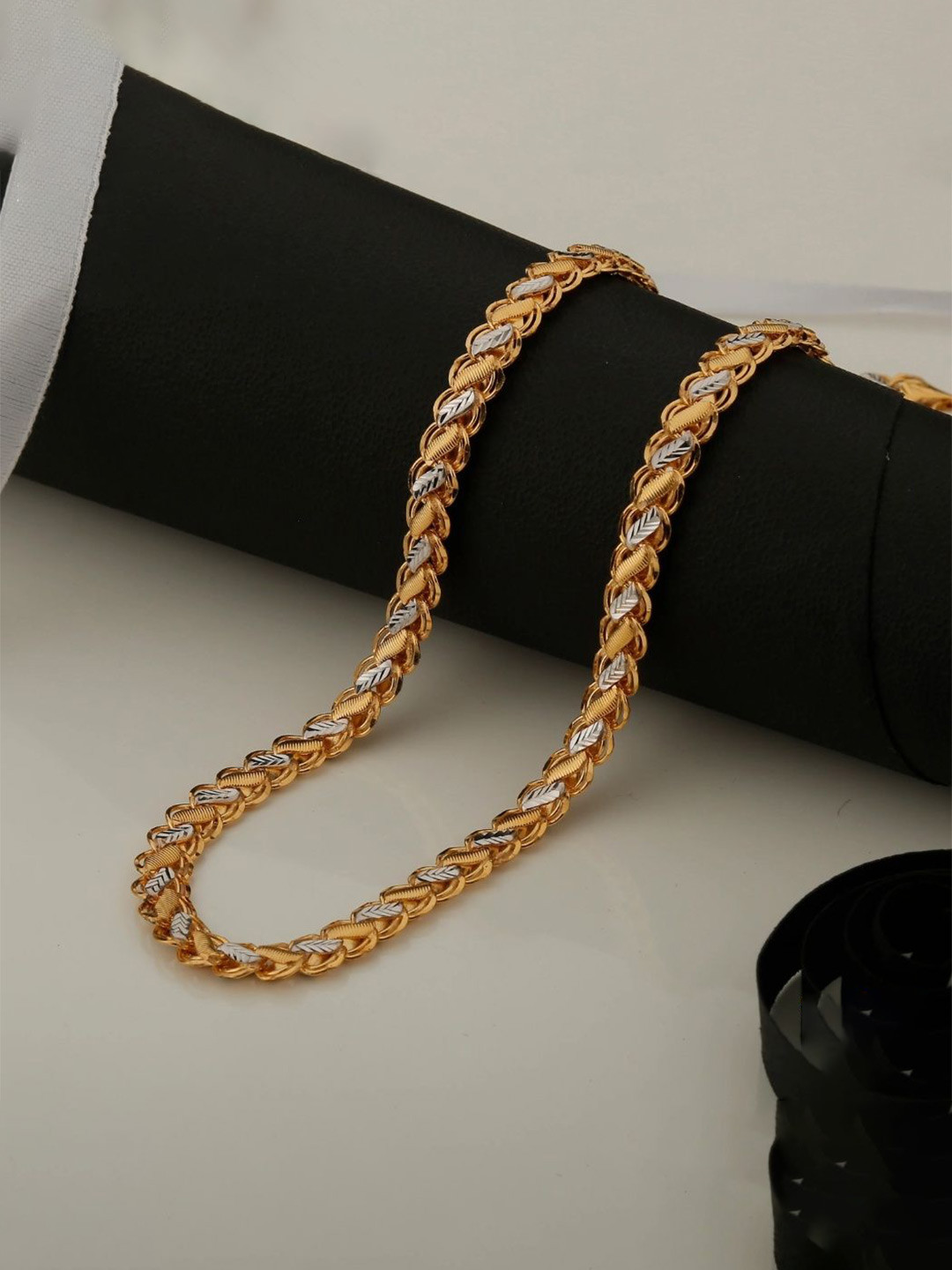 The Roadster Lifestyle Co Men Gold & Rhodium-Plated Two Tone Chain