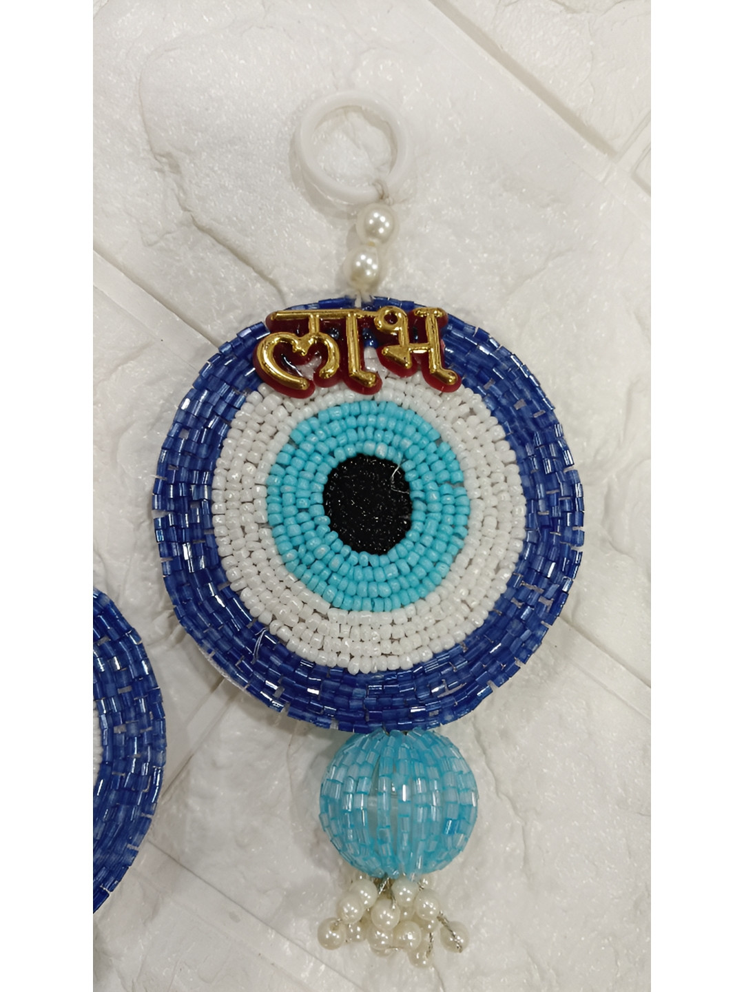 Sellplus Evileye small Toran Fabric Ethnic Motifs Hanging Hall 2Pcs Wall Hangings-12In