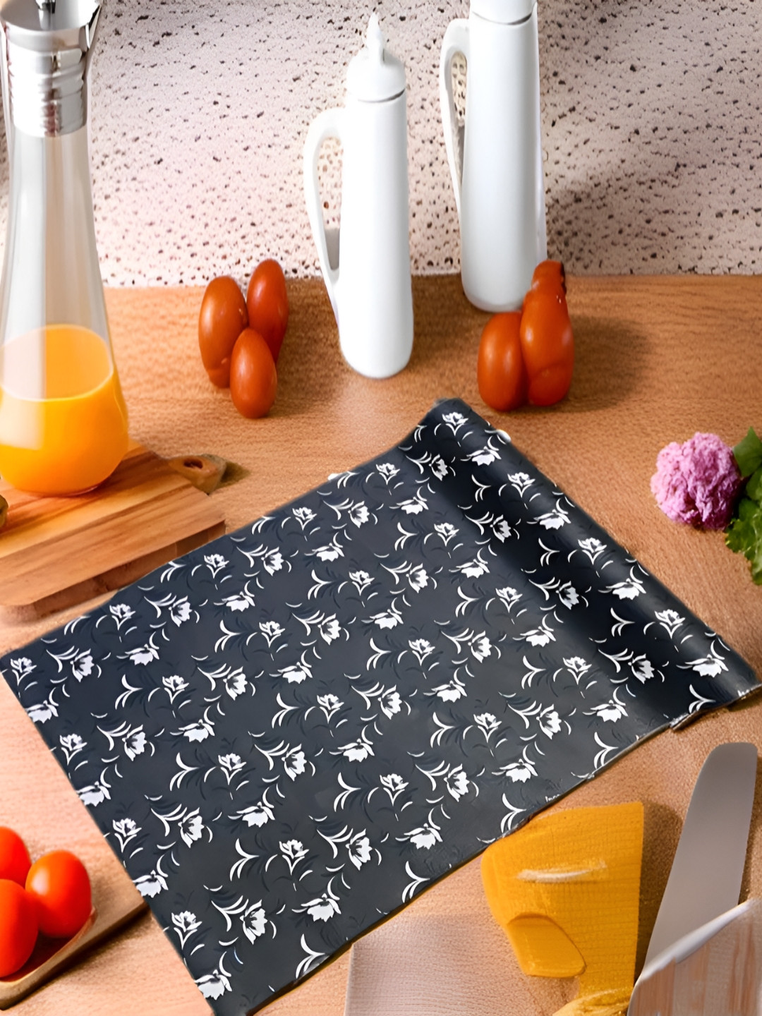 Aura Floral Print Water Resistant Shelf Liner Organisers
